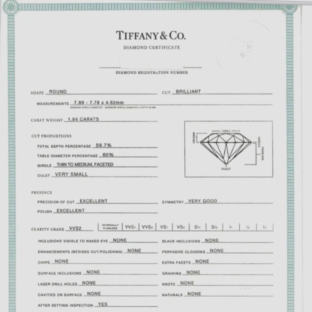 Tiffany & Co. Schlumberger Buds Round Brilliant Engagement Ring with a Diamond - Picture 10 of 11